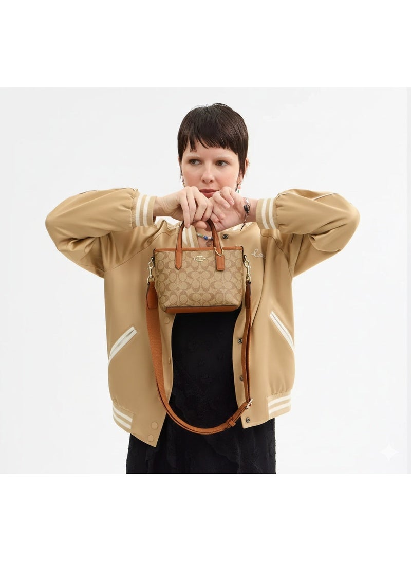 coachoutlet Coach Brown Leather Tote Handbag for Women – Elegant Everyday Shoulder Bag - Image 4